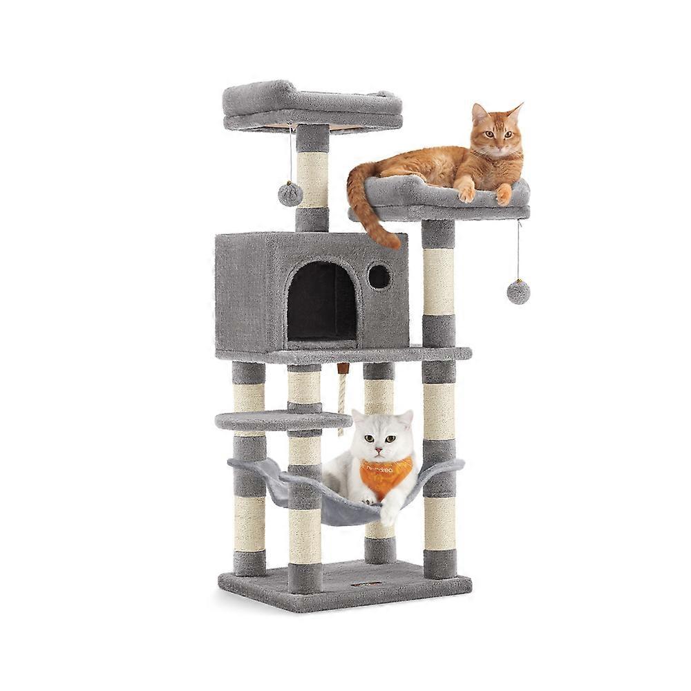 Cat Tower, Multi-Level Condo, 44.1-Inch, Light Gray 17.7"