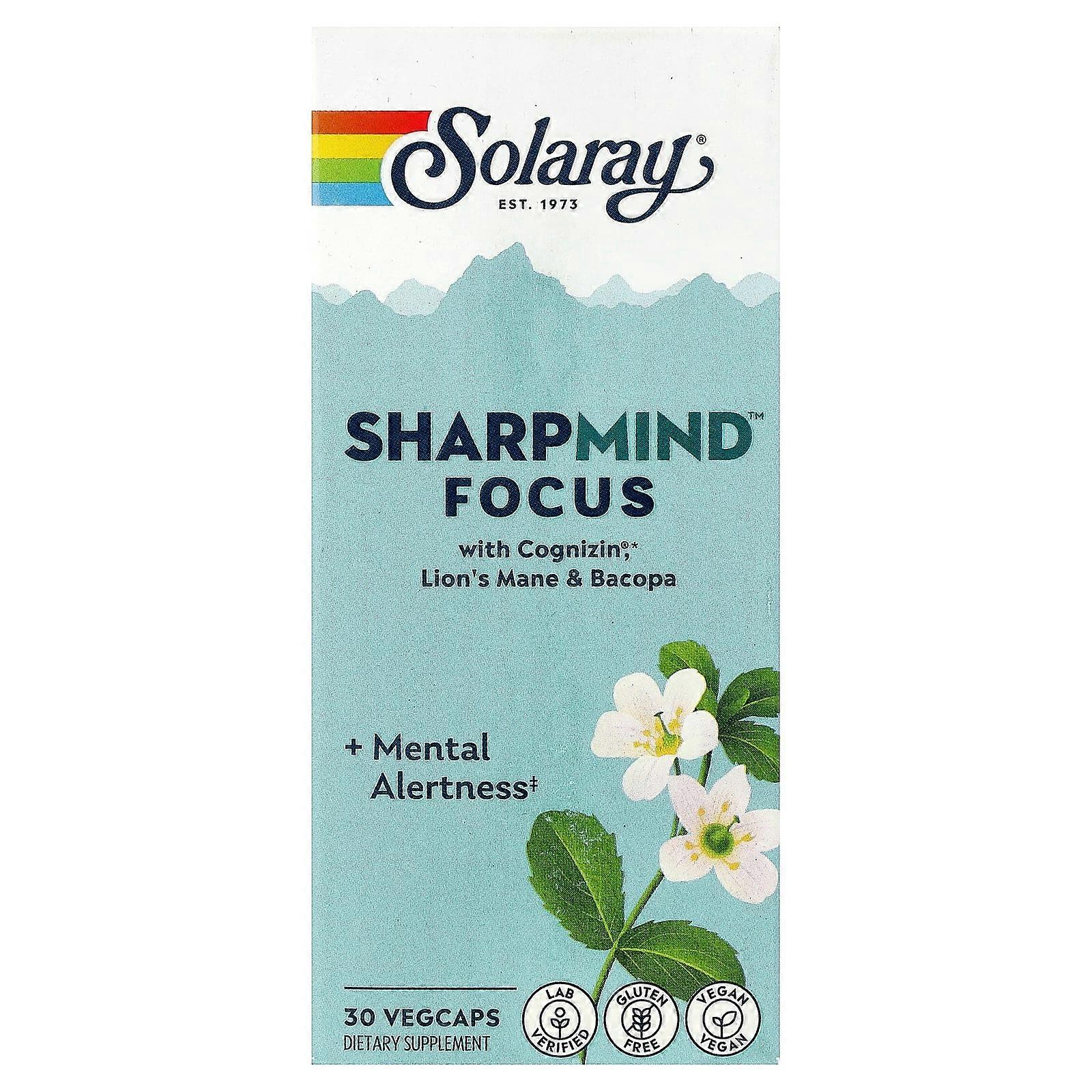 Solaray, SharpMind Focus, 30 Vegcaps