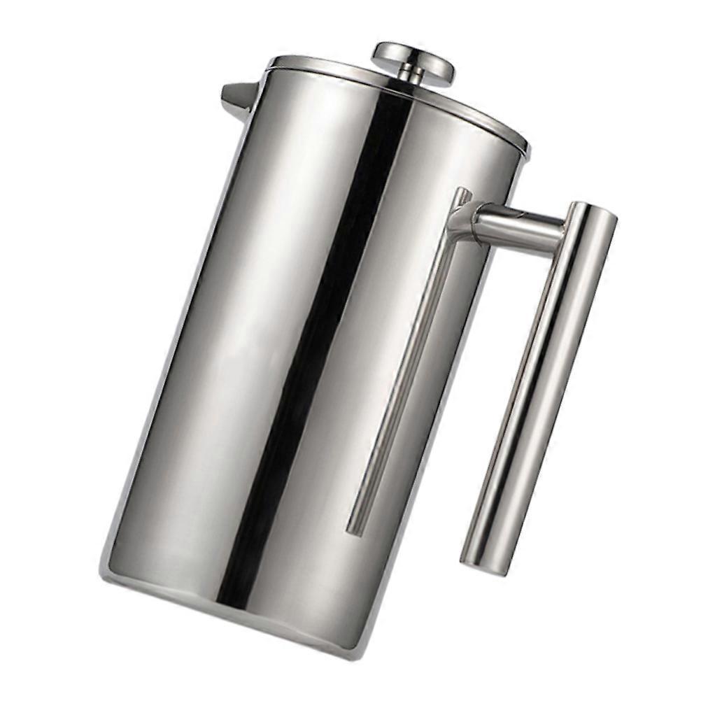 Tea Kettle Infuser Multi Function Coffee Press Silver 800ml Home Use 1Pack