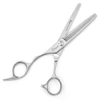Left Handed Hair Thinning Shears 6 Inch 440C Steel, Ultra Sharp Professional Scissors with Adjustable Tension and Ergonomic Design
