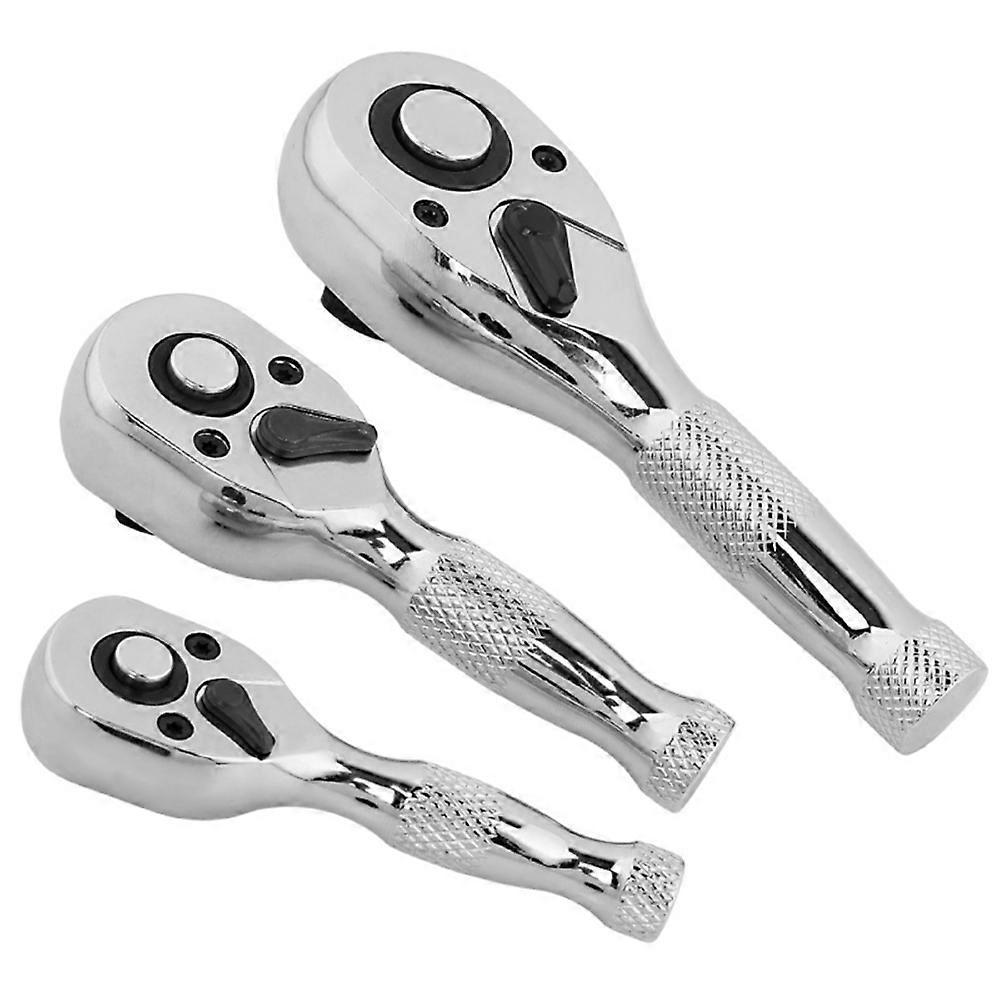 72-Tooth Stubby Ratchet Set 3-Piece