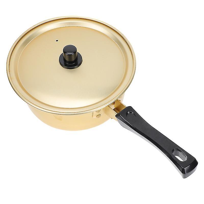 32X18cm Golden Thermal Cookers 1pc Thickened Stockpot Single Handle Soup Pot Instant Noodles Pot Kit