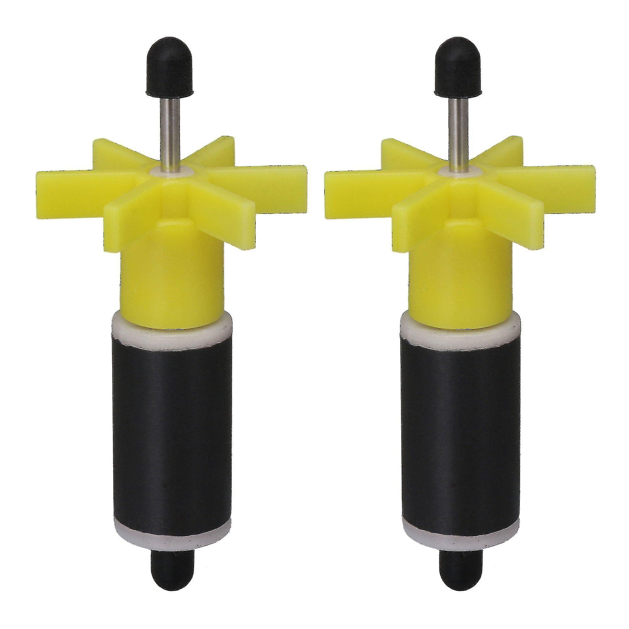 2 stk 16mm nedsænket pumpe rotor filter pumpehjul til akvariehave pool gul-wtake