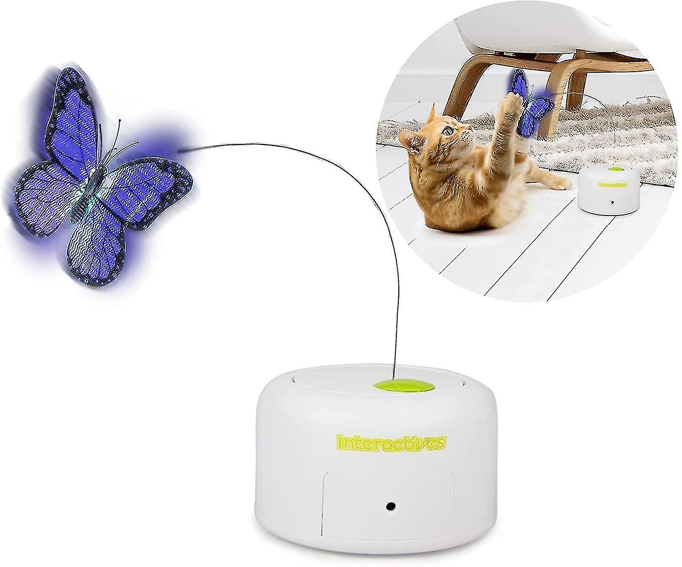 Interactive Motion Activate Butterfly Cat Toy Flutter Bug Cat Wand Toy