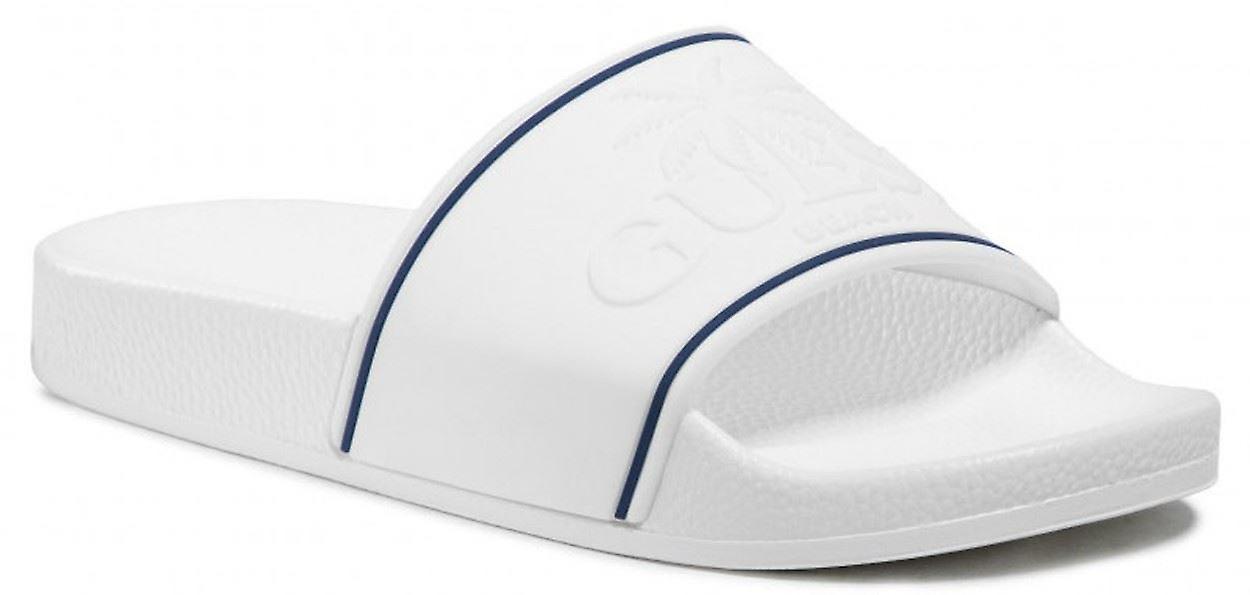 Guess Slippers White Navy Womens Beach Summer Flip Flops