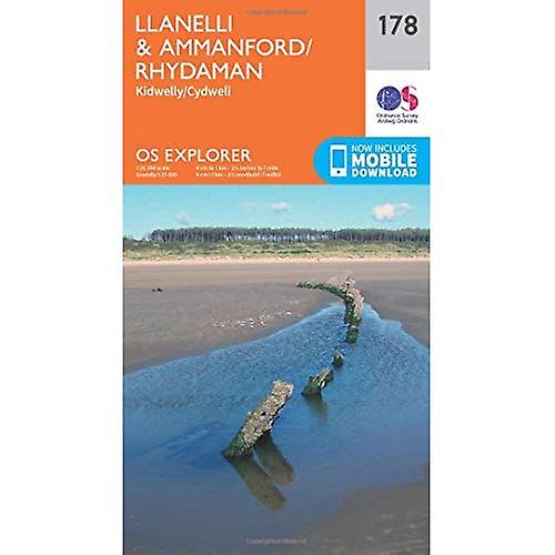 OS Explorer Map (178) Llanelli and Ammanford/Rhydaman
