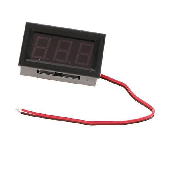 4xMini DC 5V-120V Voltmeter LED Panel 3-Digital Display Voltage Meter Red