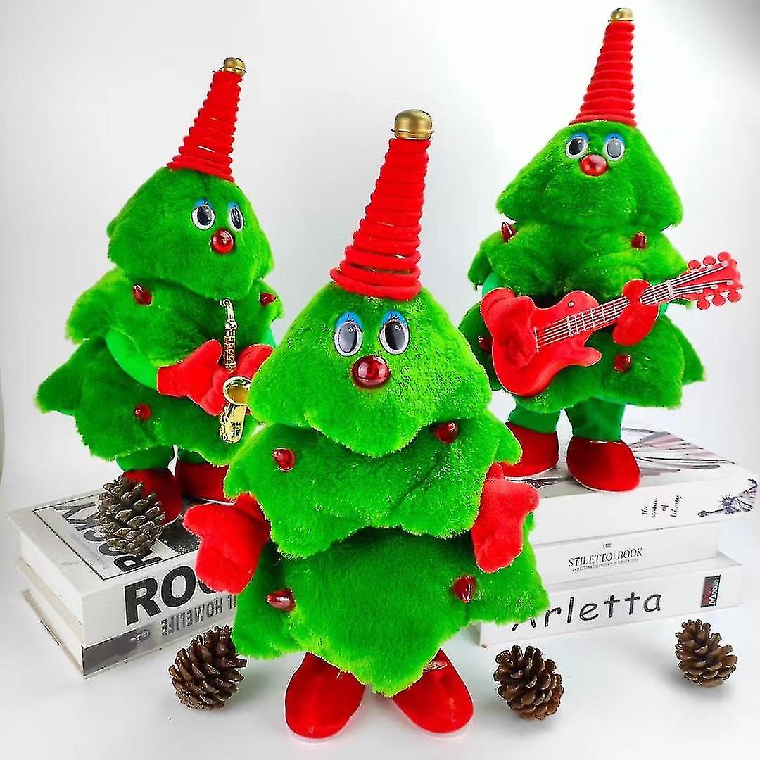 Christmas Electric Christmas Tree Plush Toy Christmas Tree Singing And Dancing Light-up Christmas Tree