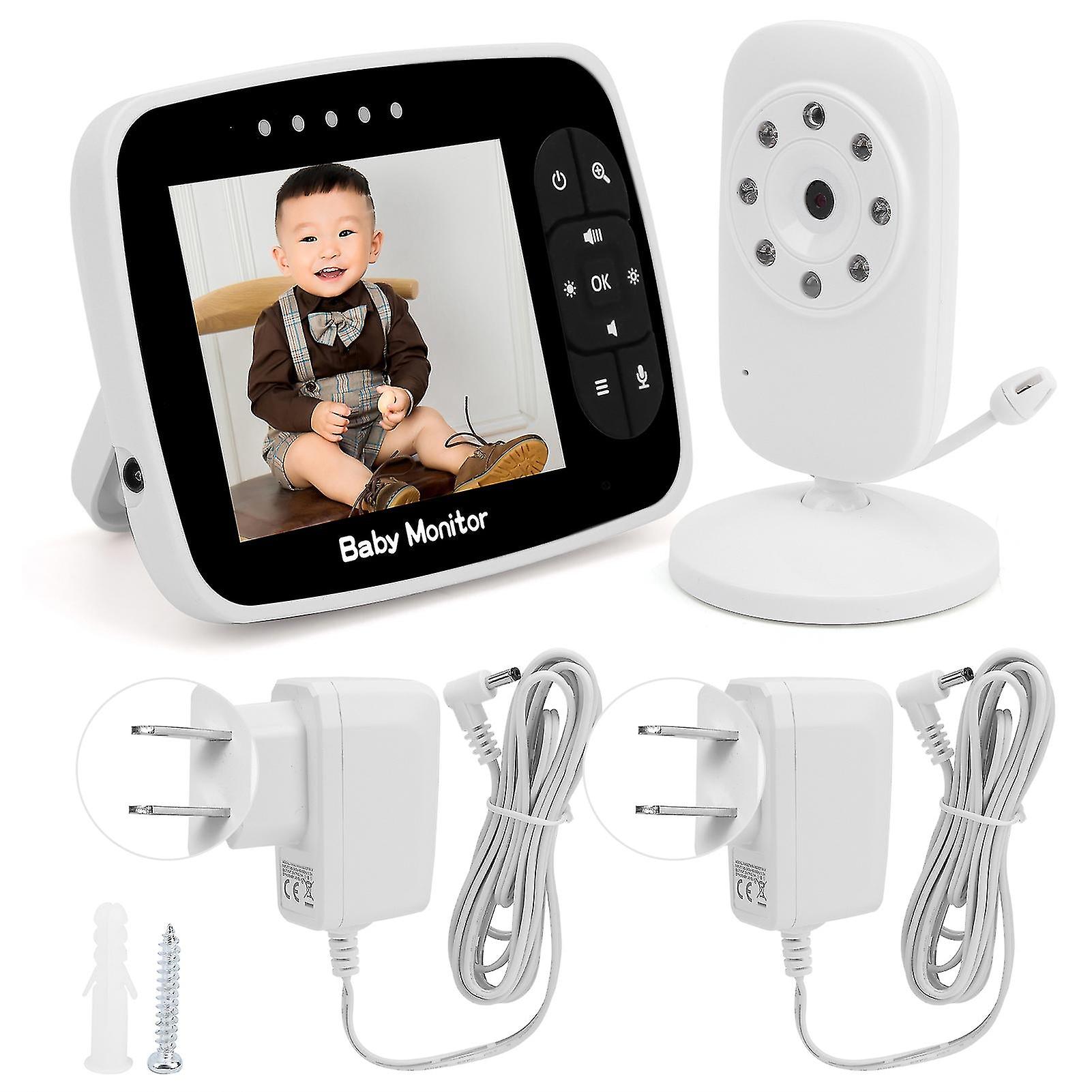 3.5 Inch Wireless Digital Video Baby Monitor Temperature Monitoring Security Camera 100-240vus Plug