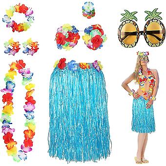 strapless open back dress Colourful Floral Skull Hawaiian Shirt main image 1