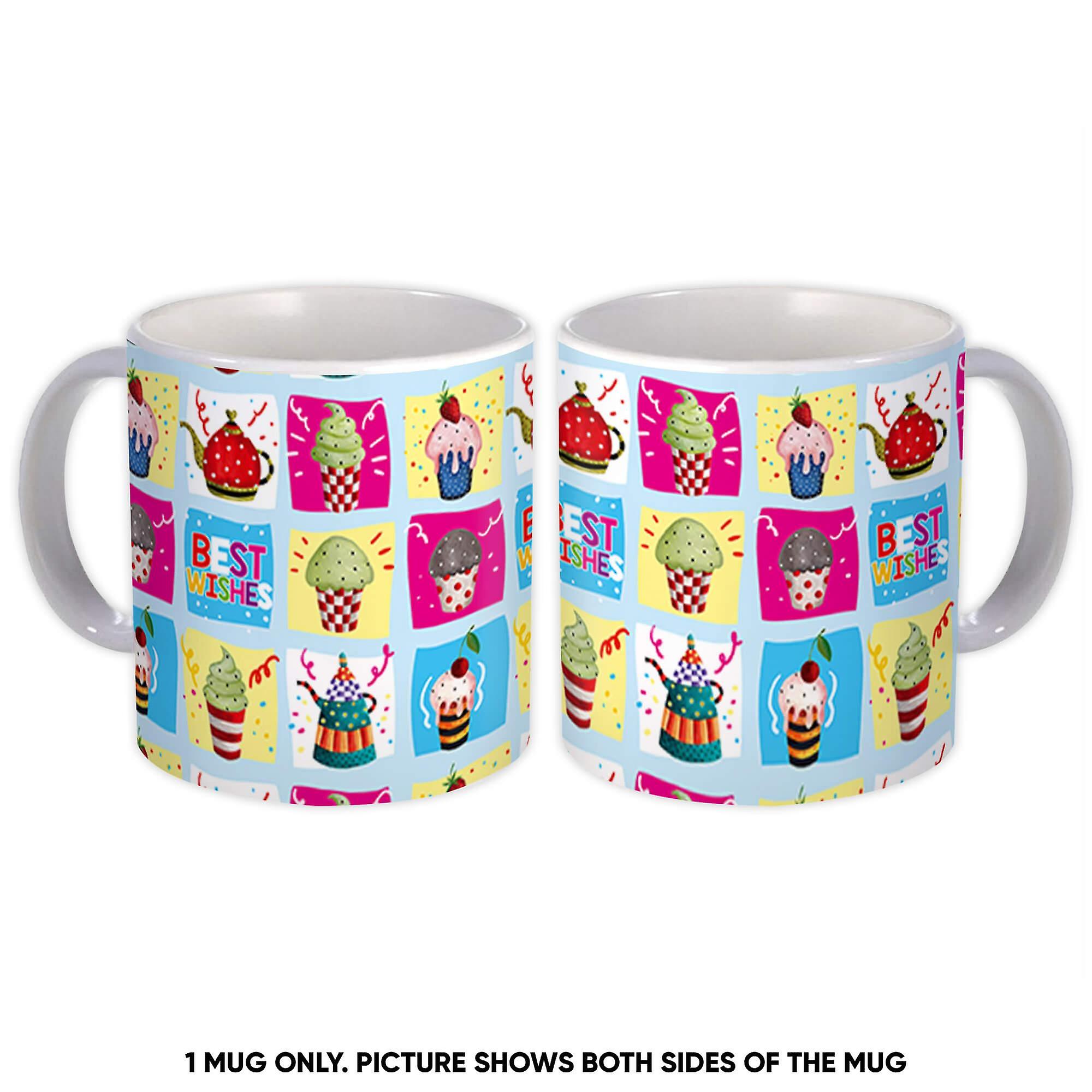 Gift Mug: Colorful Cupcakes Pattern