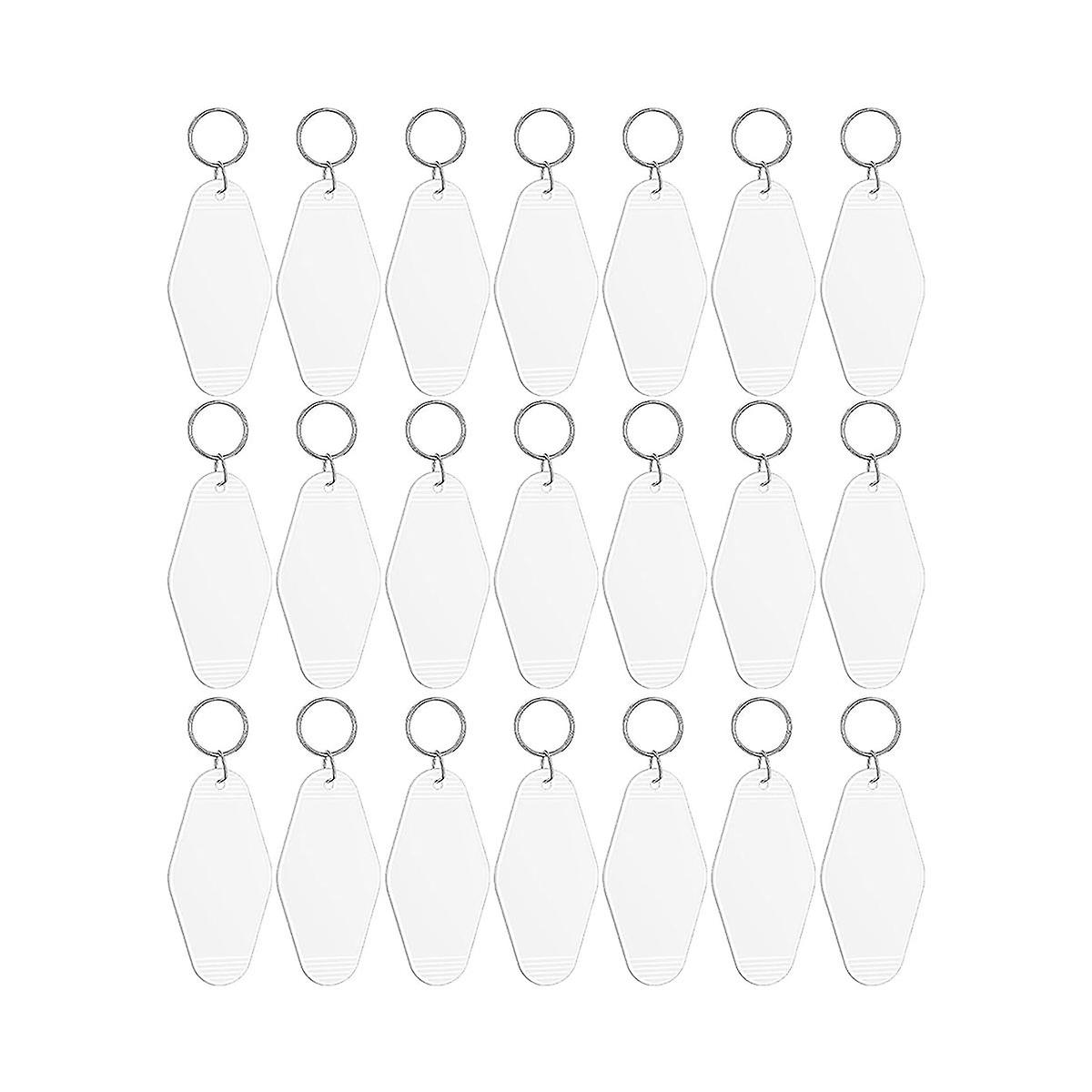 24 Pcs Vintage Motel Keychain DIY Blank Hotel Keychains Heat Transfer Blank Keychains Bulk Sublimat