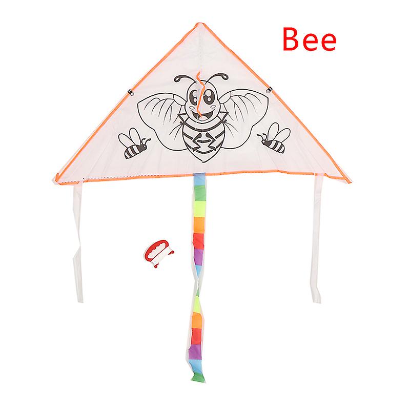 Diy Kite Blank Triangle Kite Can Be Painted Nylon For Kids With 30m Lines
