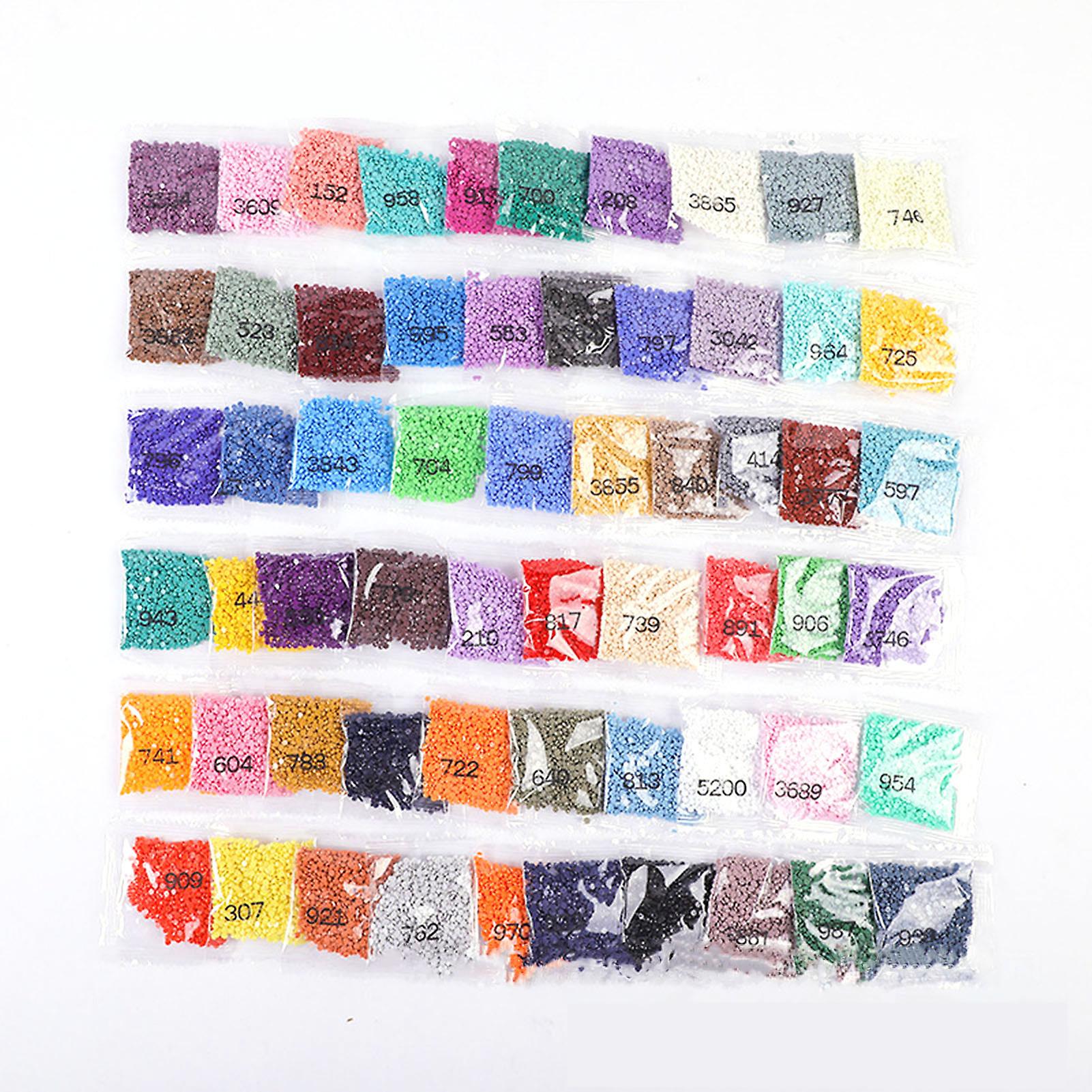 2.8mm Pure-Color Round Flatback Diamond-Painting Beads Multi-Use Decorative Supplies for Bags Cups Decor