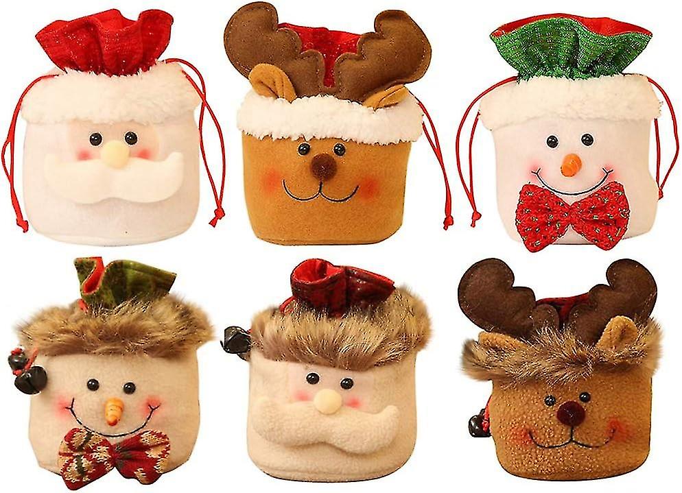 6 Pcs Christmas Decoration Gift Bag