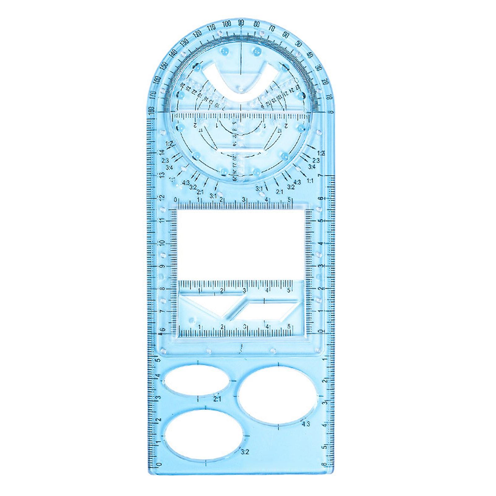 Multifunctional Geometric Ruler Geometric Drawing Template Measuring Tool For School Office Supplies