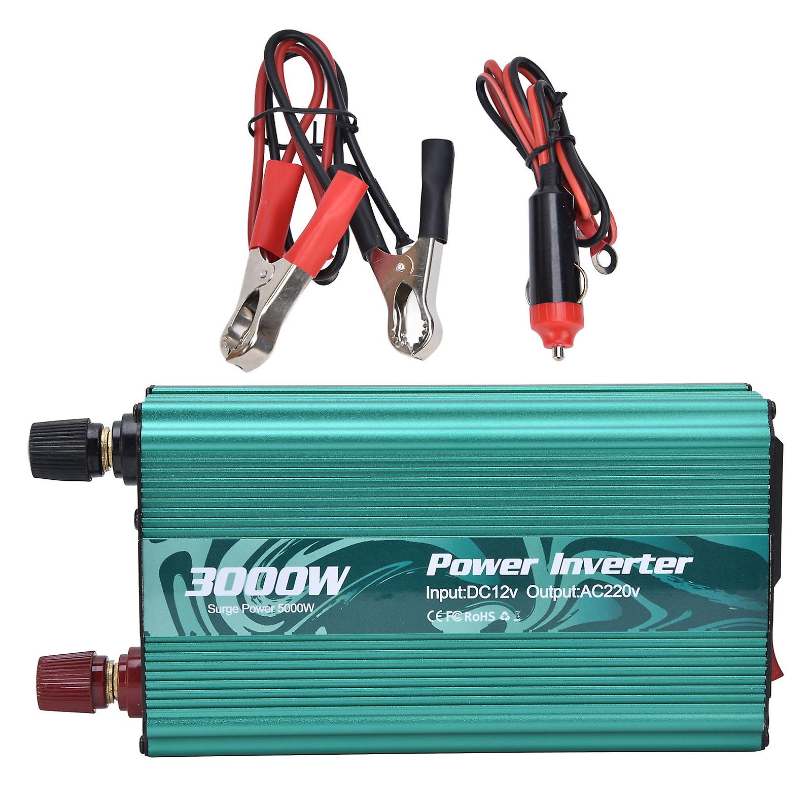 3000W Inverter Safe Modified Sine Wave Intelligent Power Converter for Refrigerator Induction Cooker DC12V to AC220V