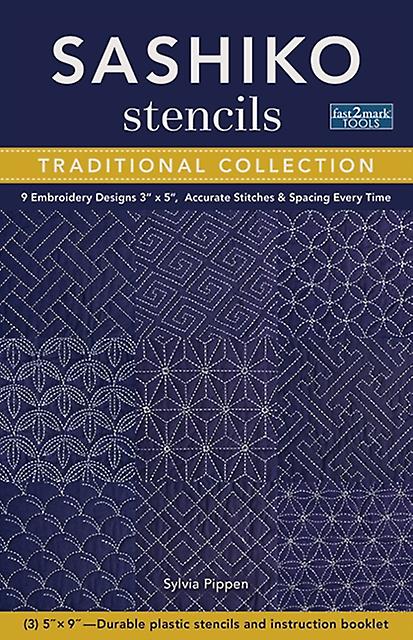 Sashiko Stencils Traditional Collection by Sylvia Pippen Paperback Book