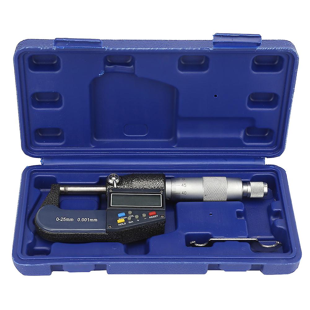 Measure Tool 0-25mm Electronic Digital Micrometer 0.001mm Thickness Gauge and Wrench Set