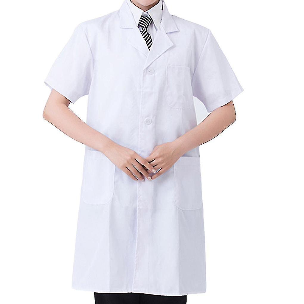 Laboratory Coat Short Sleeve Work Clothes Internship Beautician