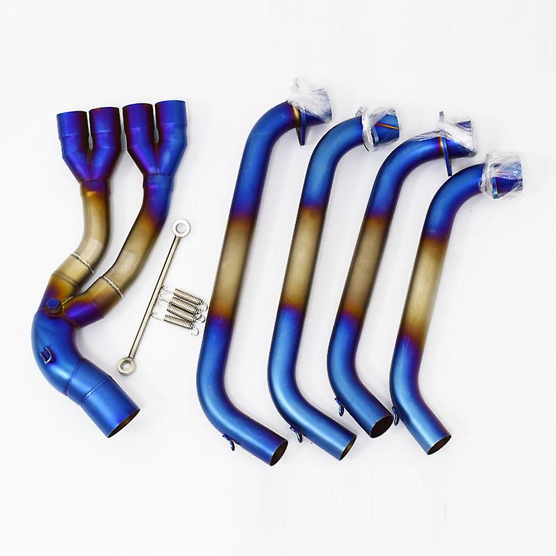 Motorcycle Exhaust System Front Link Pipe Slip On 51mm Muffler For Honda CB650F CB650R CBR650 CBR650F 2014 - 2022