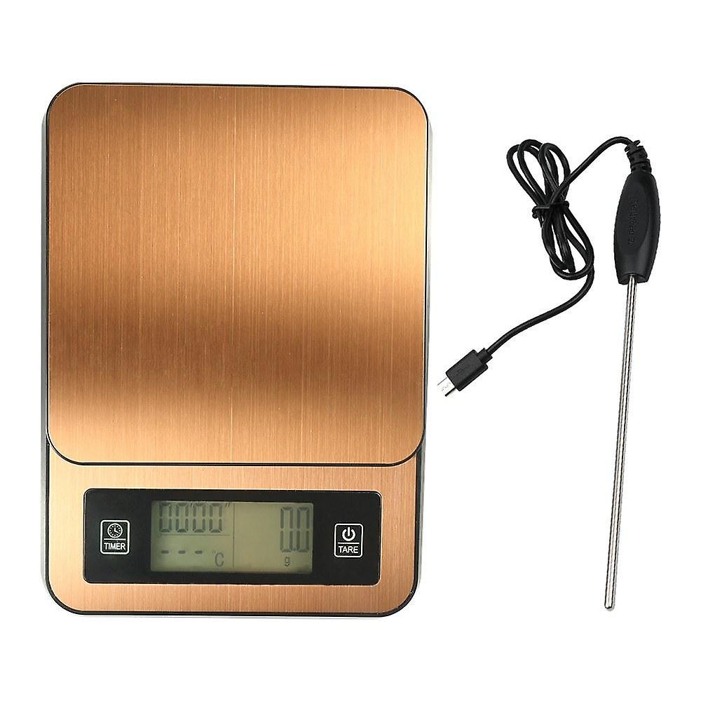 Timed Handmade Coffee Electronic Scale With Temperature Probe