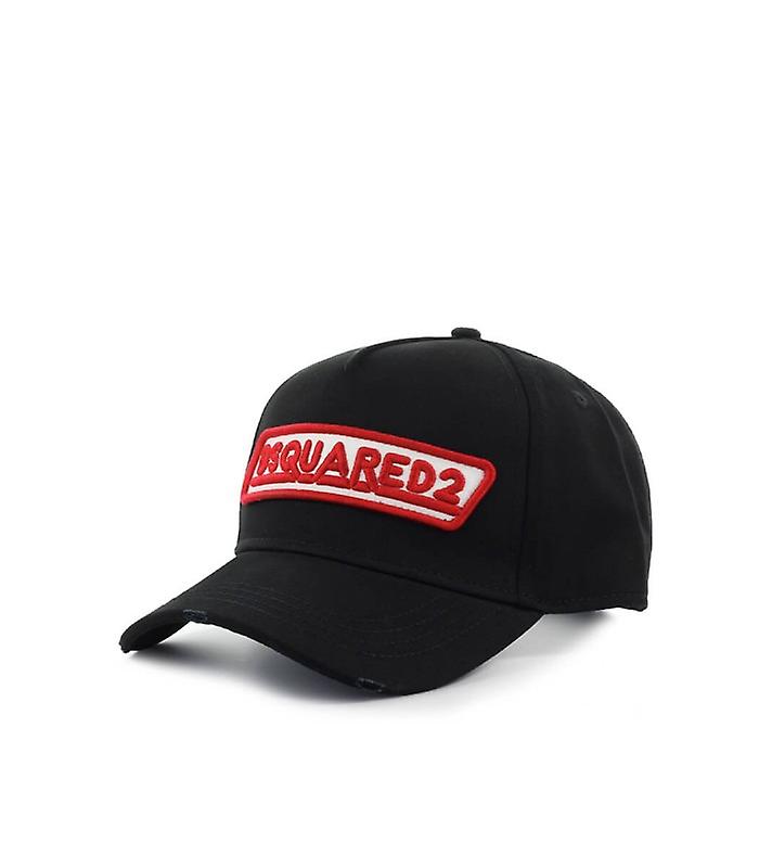 Dsquared2 Black Baseball Cap With Red 
