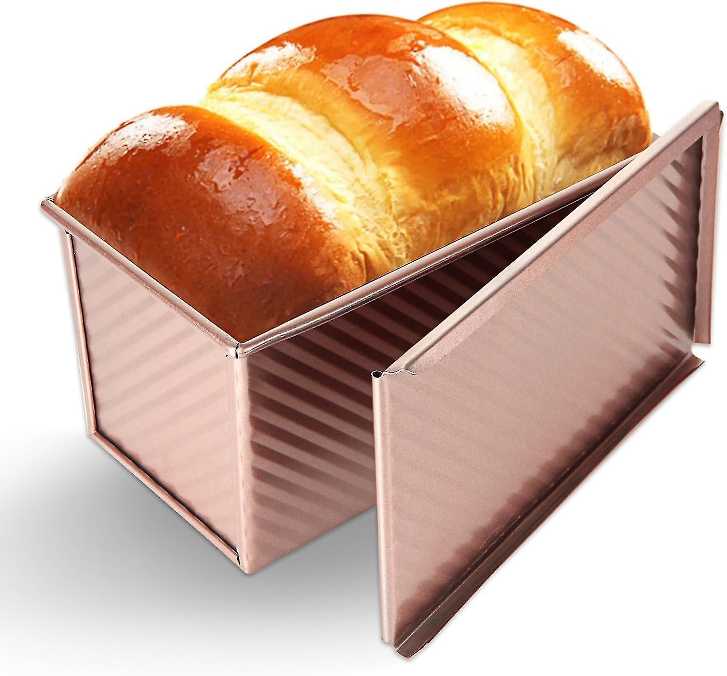 Loaf Tin, 450g(1lb) Bread Tin with Lid, Non-Stick Loaf Pans for Toast, Sandwich, Cake, Bakin