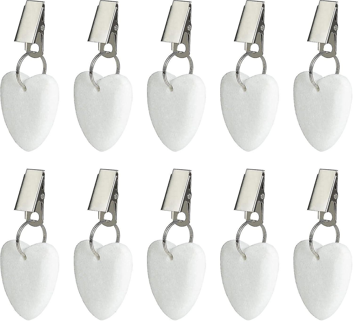 Tablecloth Weight Hangers, 10 Pack Heart Shaped Stone Tablecloth Weights, Marble Tablecloth Clips fo