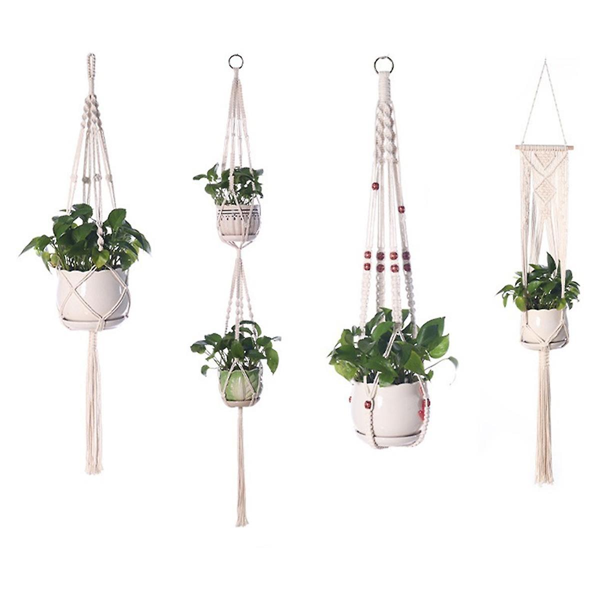 Hanging Plant Handmade Plant Hanger Flower Pot Planter Hanger Wall Decor Courtyard Garden Hanging Planter Hanging Basket