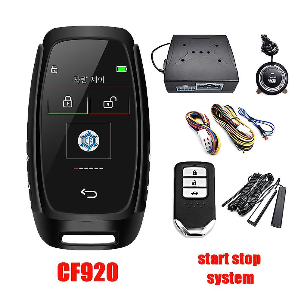Universal Car Alarm Auto Start Keyless Entry System With Cf920/tk800 Remote Start Kit Car Push One Button Start Stop System