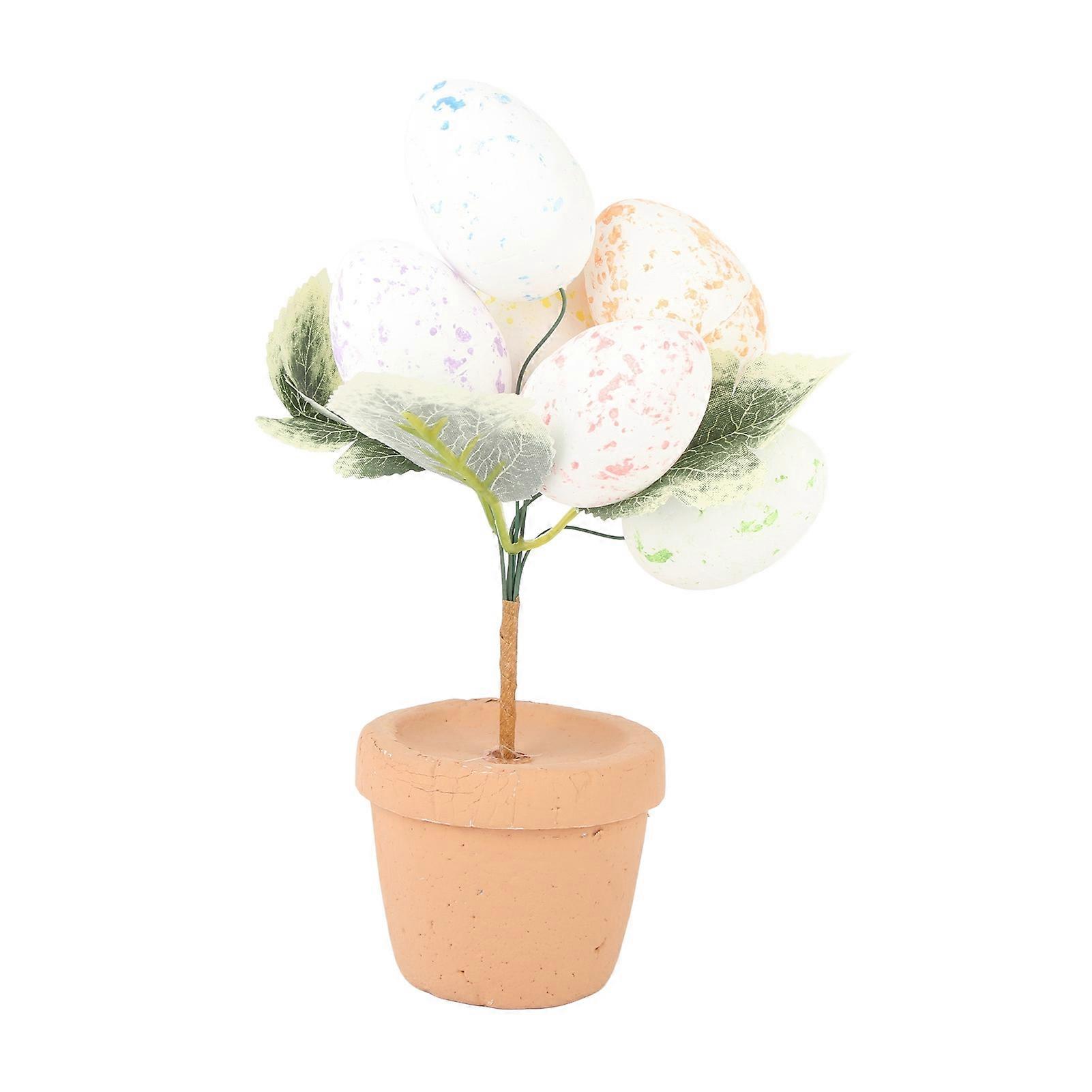 Easter Egg Potted Plant Ornament Simulation Egg Plant Easter Tabletop Decorations