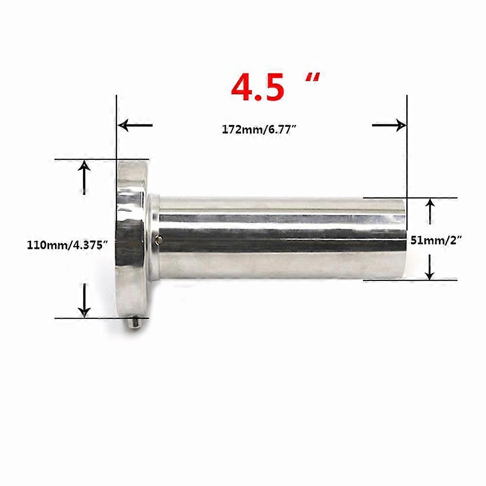 UNIVERSAL 85mm 3.5" /98mm 4'' /110mm 4.5'' ΣΙΓΑΣΤΉΡΑΣ ΕΞΆΤΜΙΣΗΣ ΑΥΤΟΚΙΝΉΤΟΥ ΑΝΟΞΕΊΔΩΤΟΥ ΧΡΩΜΊΟΥ