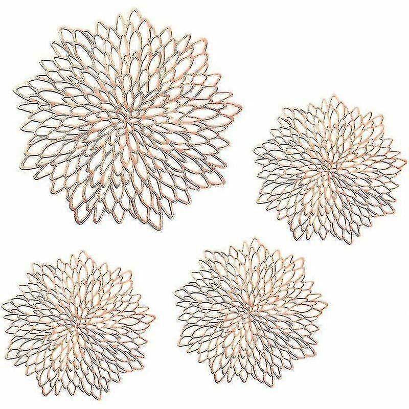 Sets de table ronds en 4 pièces, sets de table ronds creux