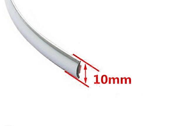 5M Car Chrome Styling Decoration Moulding Trim Strip Tape Auto DIY Body Bumper Protect Sticker 6mm 8mm 10mm 12mm 15mm 20mm 30mm
