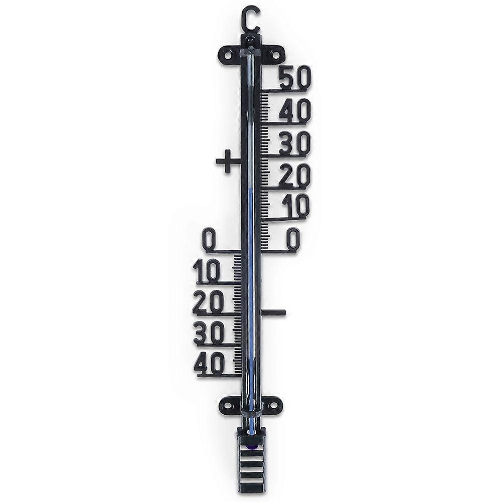 Black Thermometer for Indoor and Outdoor with Clear Scale