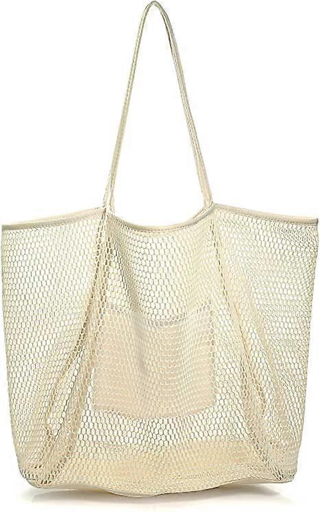 Kongqtee Mesh Beach Tote Womens Shoulder Handbag