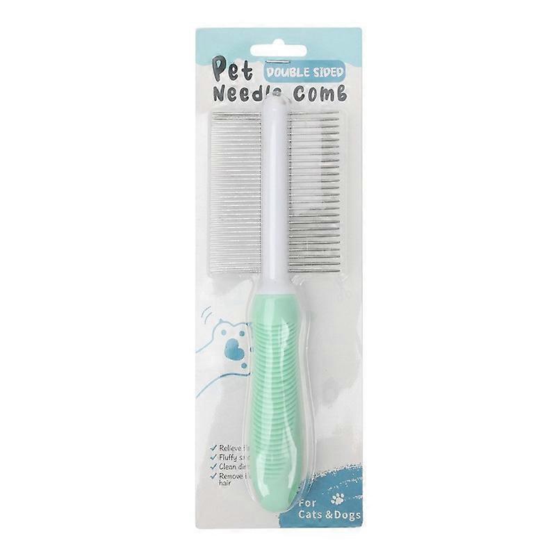 Pet Floating Hair Cleaning Comb Two-side Teeth (Green)