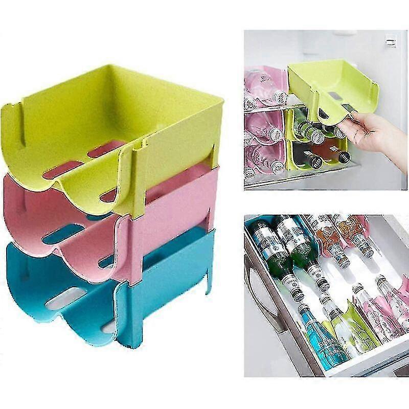 Fridge Bottle Holder, Stackable Bottle Locker Holder To Store Wine Or Water