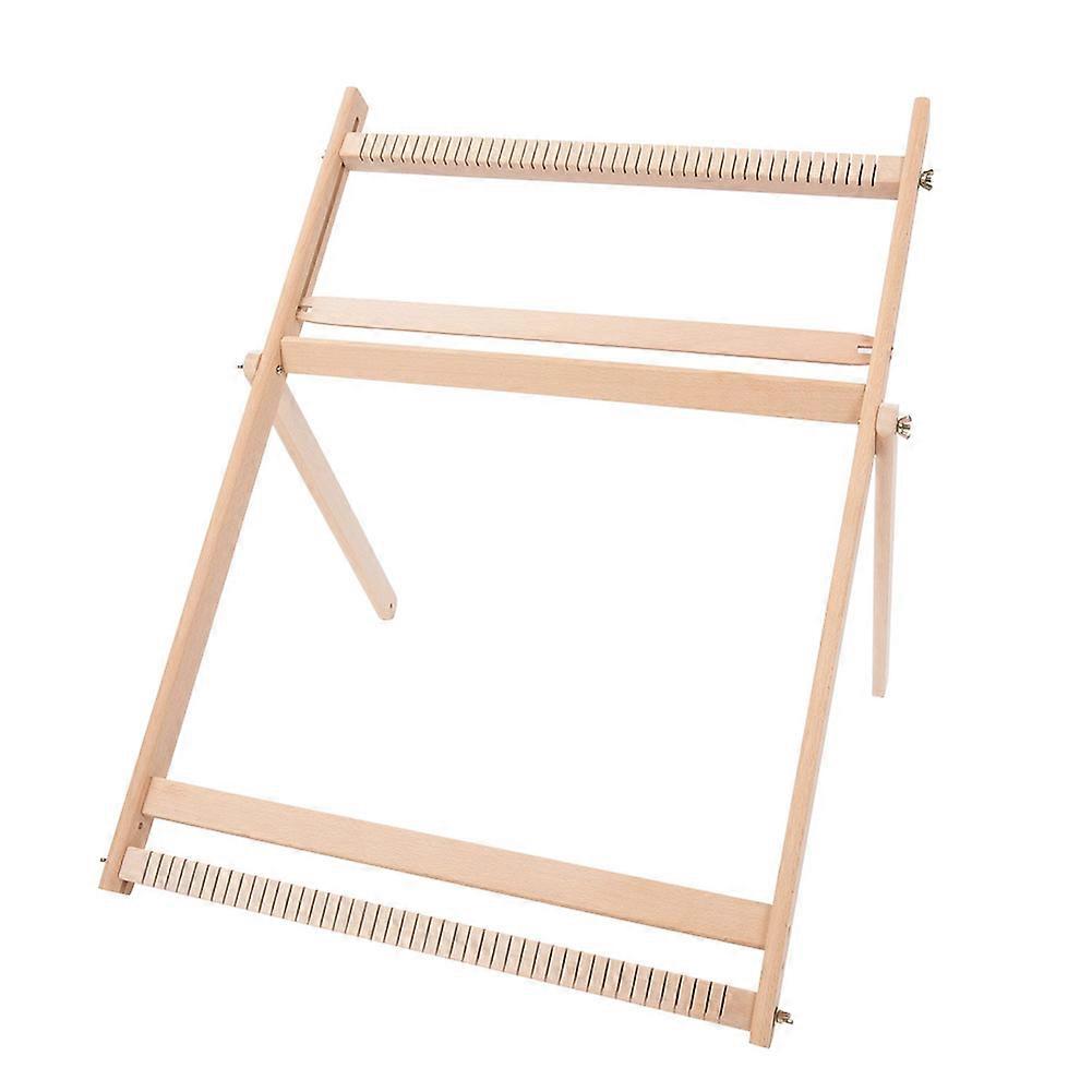Adjustable Weaving Frame Solid Wood Blanket Scarf DIY Loom Sewing Machine