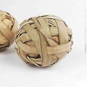 Hamster Fun Pet Toy Ball Natural Guinea Pig Durable Woven Grass Rabbit Rolling I