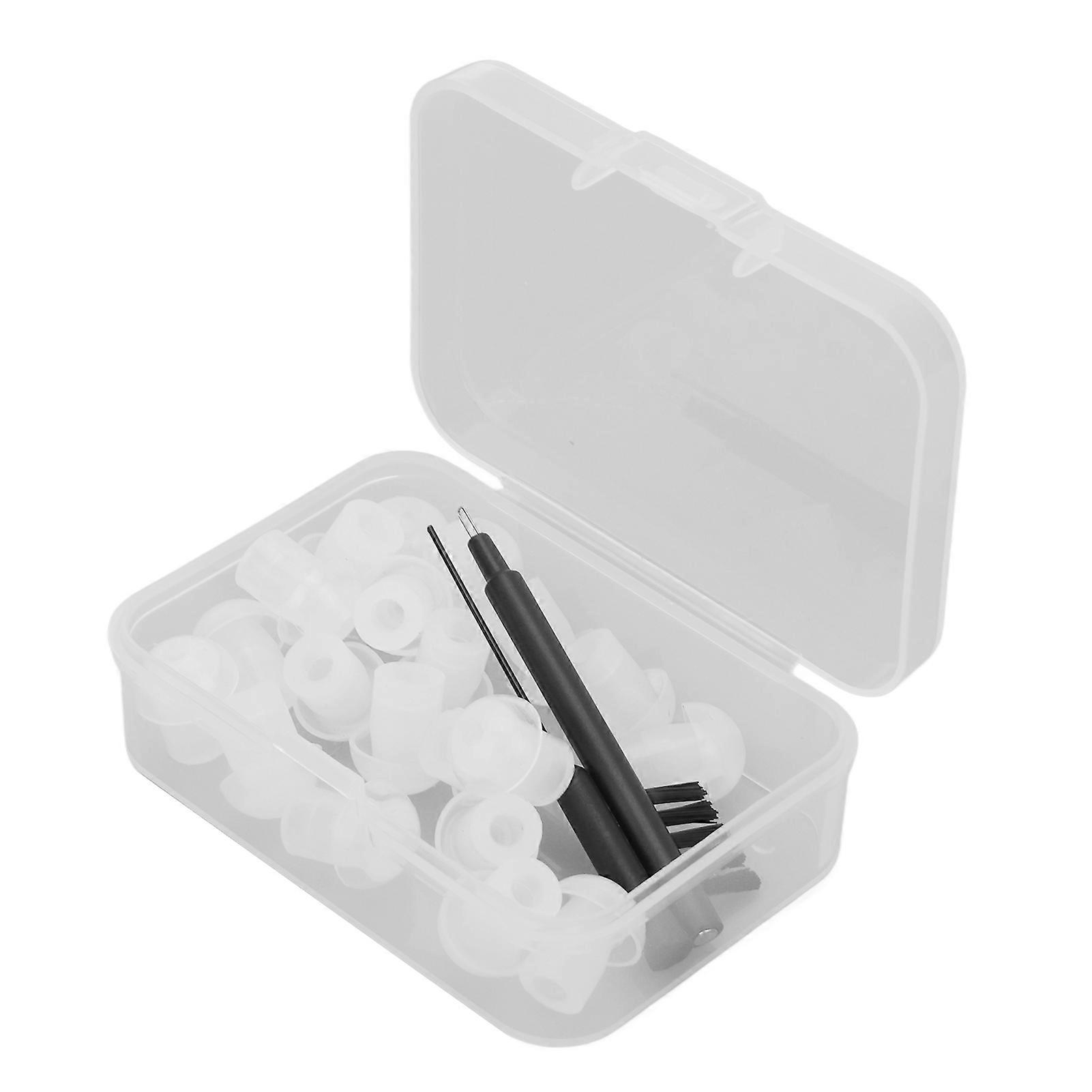 Hearing Amplifier Ear Tip and Cleaning Brush Tool Accessories Set with Storage Box