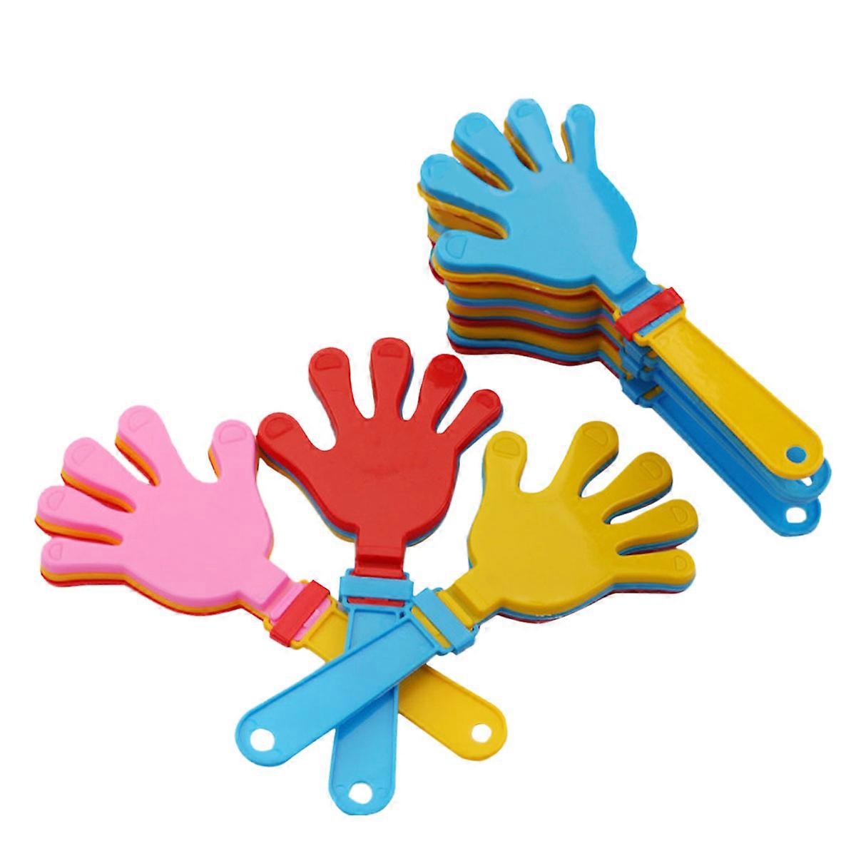 20pcs Plastic Hands Clap Creative Funny Cheer Prop for Party Consert Club (Mixture Colour)