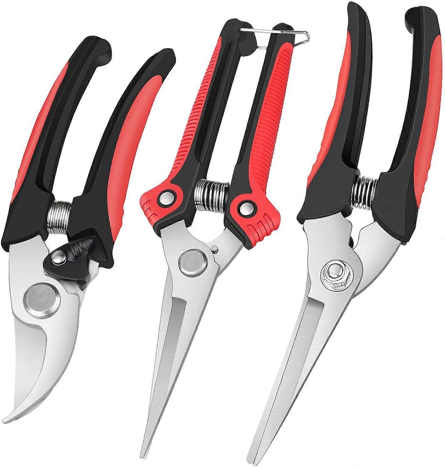 3PCS Pruning shears-pruning shears with stainless steel blade for flowers,bonsai