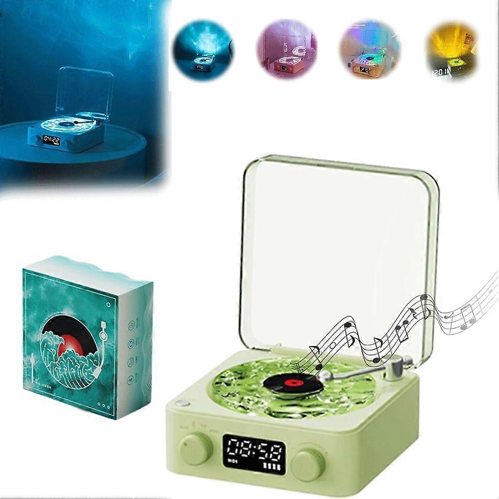 Lumena Lamp Record Player, Waves Vinyl Bluetooth Speaker with 4 Modes Adjustable