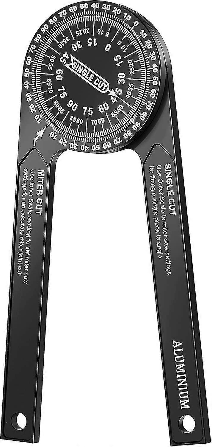 Protractor Miter Saw Ruler 7 Inch Aluminum Finder Carpenter Protractor Tool