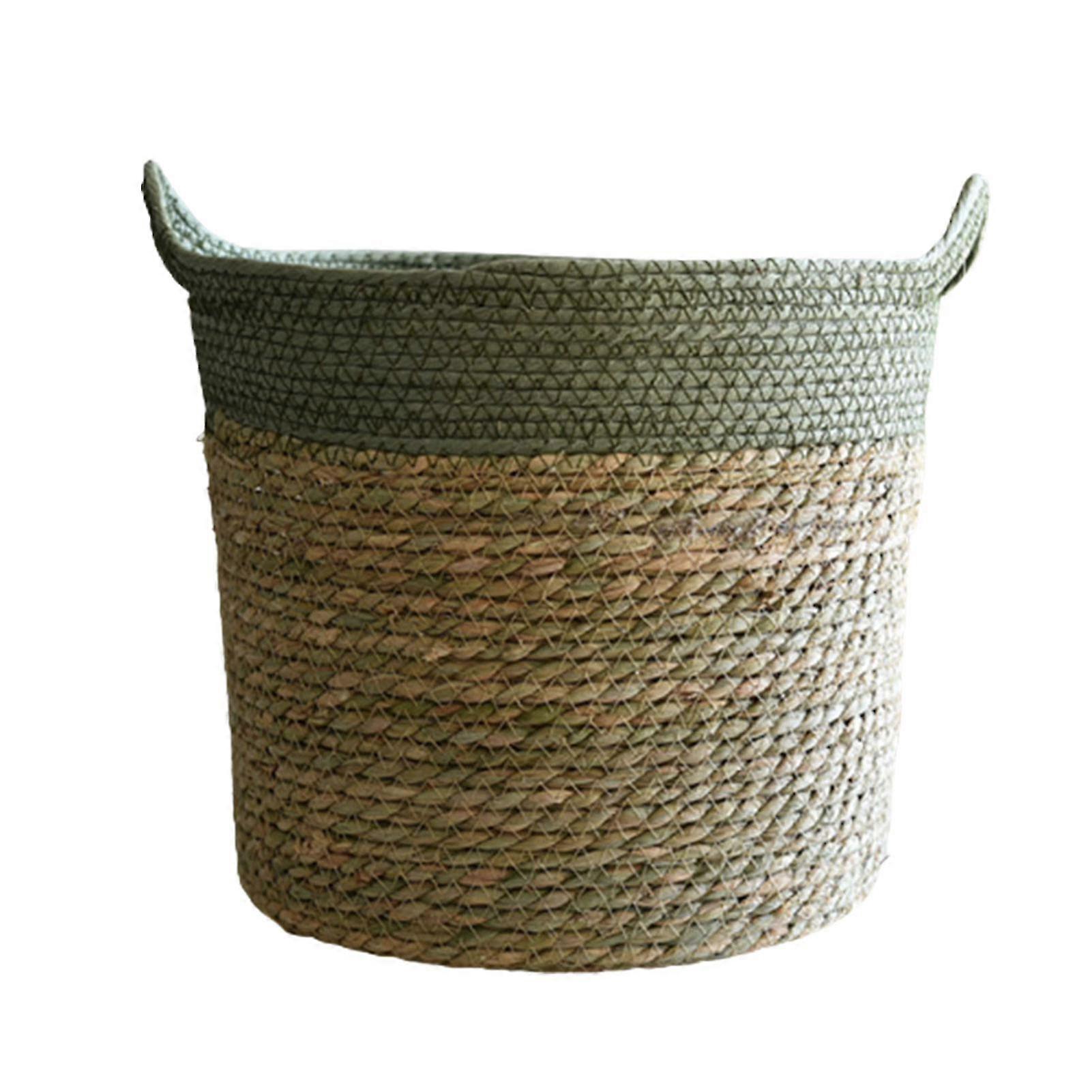 Handgjord förvaring halmkorg bärbar lätt korg som gör lagring enklare för dig