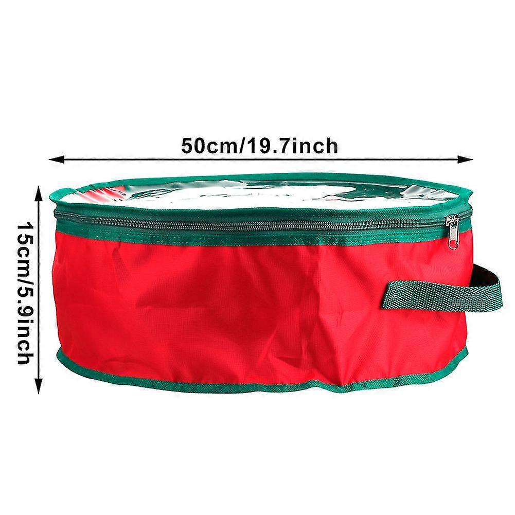 Christmas Wreath Garland Storage Bag Xmas Zipped Container Organizer Useful