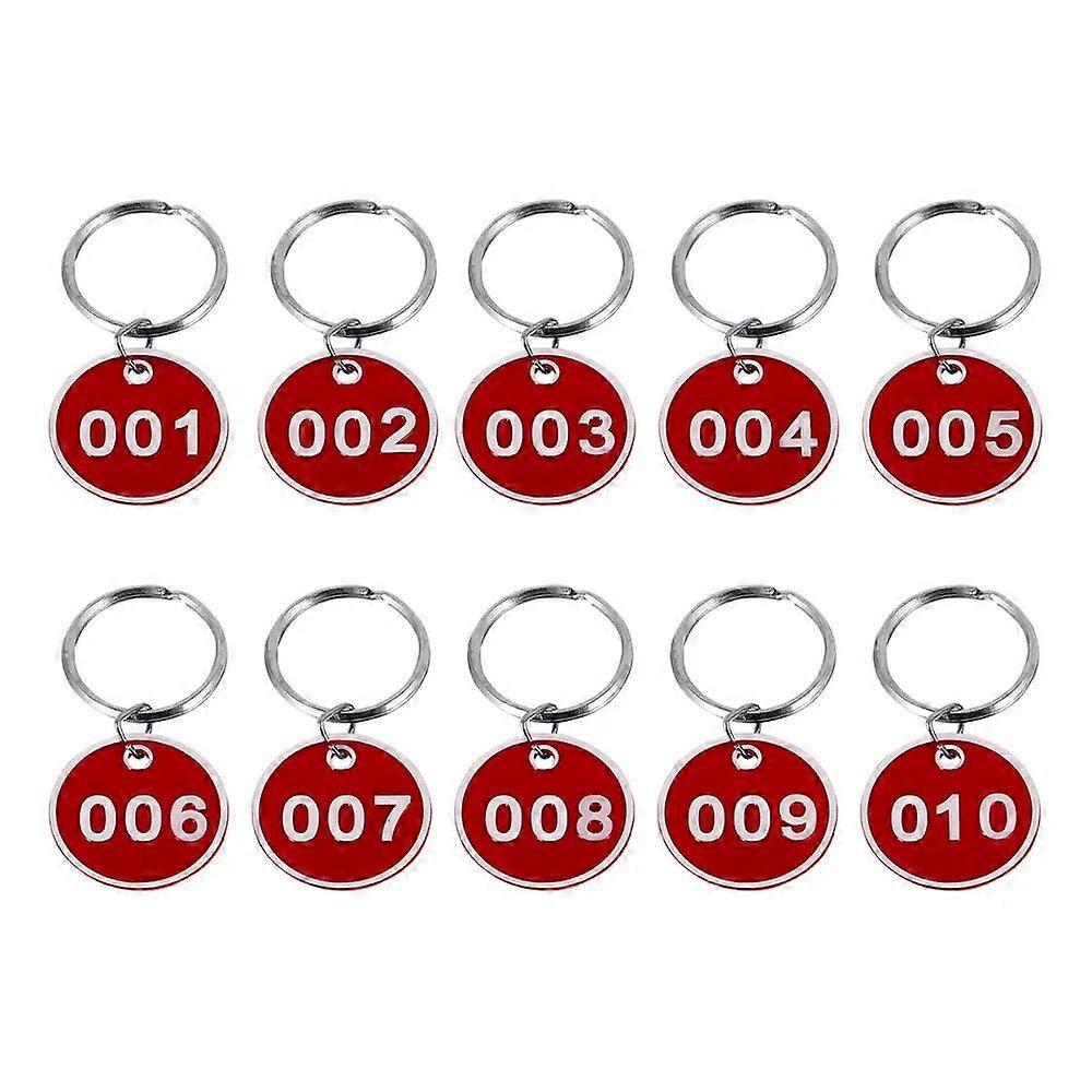 Tags Key Number Numbered Labels 10 Metal Locker Id 1 Small Ring Luggage Signs Identifiers Plates 0