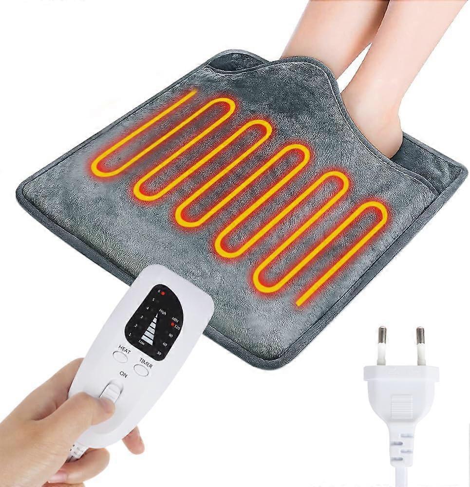 Electric Foot Warmer with 6 Temperature Levels and Overheating Protection with Automatic Shut-Off, Machine Washable, for Foot, Back and Full Body